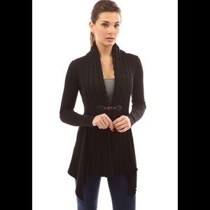 Pattyboutik black buckle cardigan size S